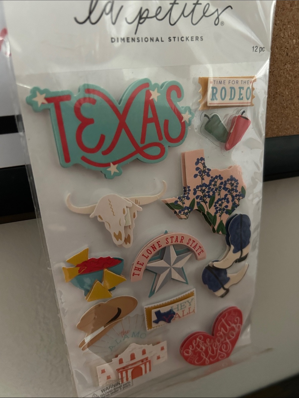 Lonestar State Texas Rodeo Dimensional Stickers - NWT
